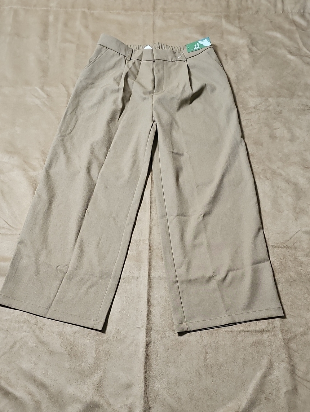 Willit Wide-Leg Work Dress Pants Casual Palazzo Pant High Waisted Khaki XL